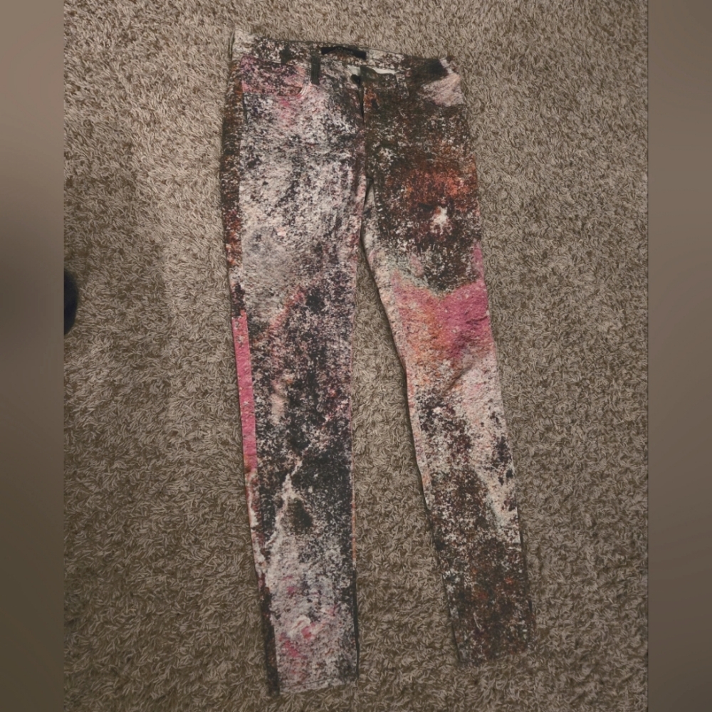 Jbrand Galaxy Acid Wash Graphic Skinny Jeans